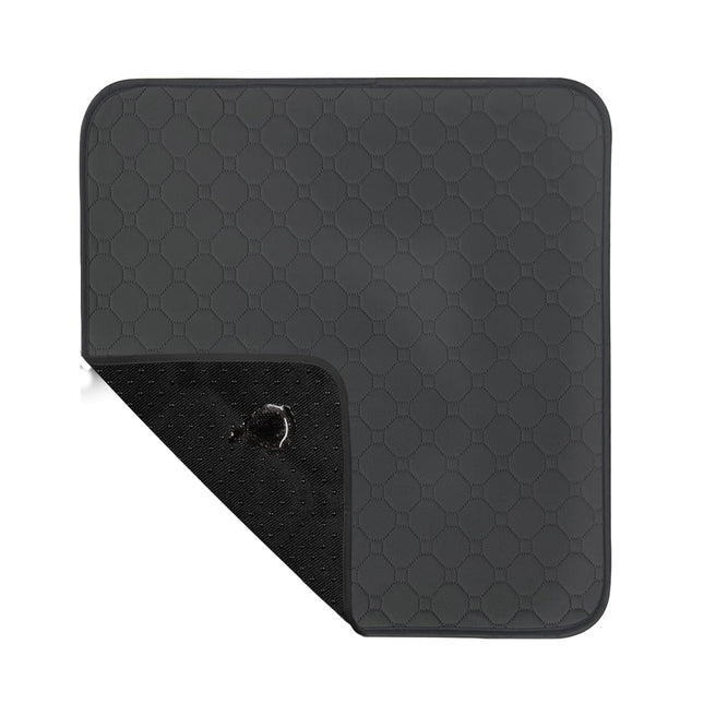 Incontinence Chair Pad, Washable, Non-Slip, Reusable Incontinence Bed Protector, Washable Seat Pad, Large Bed Chair Pad (Black 51*56 cm)