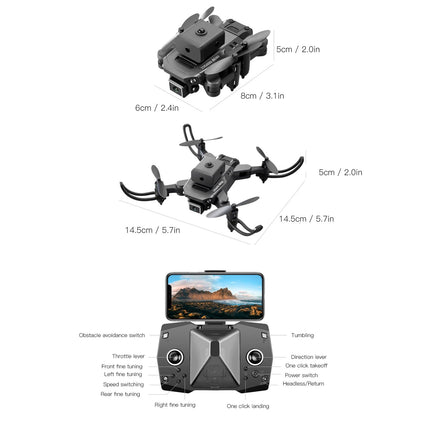 HD Mini Drone for Adults and Beginners, FPV Drones with Altitude Hold, Wireless Foldable Quadcopter, One-Button Takeoff, 3D Flips, Intelligent Avoidance, Auto Return