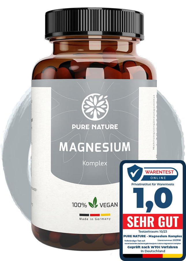 Magnesium Complex high-dose 400 mg 7-in-1 capsules with 7 organic forms | 180 capsules | Highest bioavailability | Made in Germany | NO additives