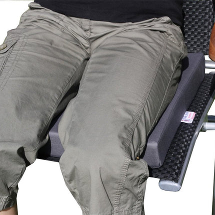 LUplus Orthopedic booster seat 40x40x height 5 cm cotton twill, slate grey