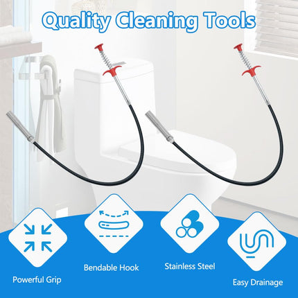 3 pieces claw grabber flexible, 60 cm telescopic grabber, drain grabber for pipe cleaning, pipe cleaning spiral grabber set, drain grabber, telescopic grabber, for kitchen, bathroom, sink blockage