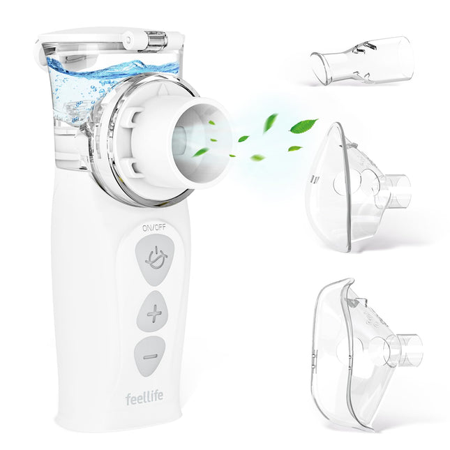 FEELLIFE Inhaler Adults, Inhalation Device Adults Children, Nebulizer Inhaler, Nebulizer Inhaler Quieter Under 25 dB, Portable Rechargeable Inhaler Respiratory Diseases