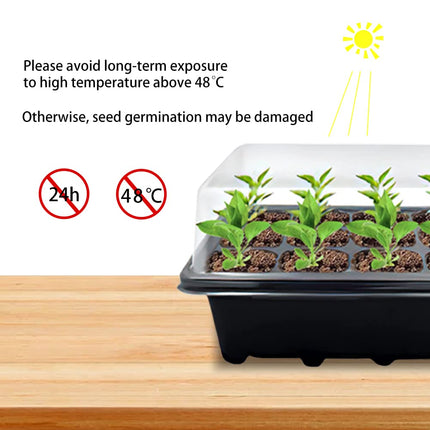 FainFun Indoor Greenhouse Propagator, 3-Piece Small Propagation Tray Set with Lid, Mini Reusable Plastic Propagation Tray, Greenhouse Set with 2 Small Garden Tools + 10 Plant Labels