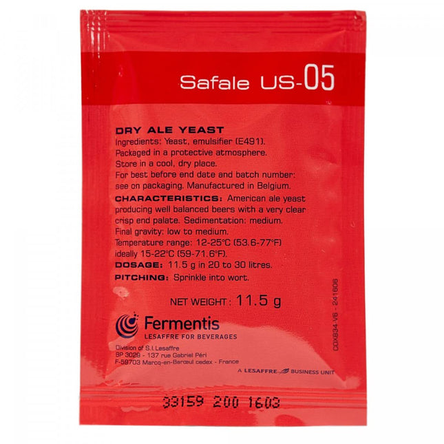 Fermentis Safale US-05 11.5g top-fermenting brewer's yeast