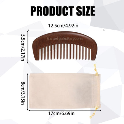 Wooden labor comb, birth comb sandalwood natural birth comb labor and delivery tools pregnancy gift for pregnant women with fabric bag