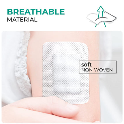 Medrull Sterile Wound Dressing 6x7 cm Sterile Wound Plasters ULTRA PORE Strong Adhesive - Protects against cuts and scratches Plasters Individually wrapped 50 pieces