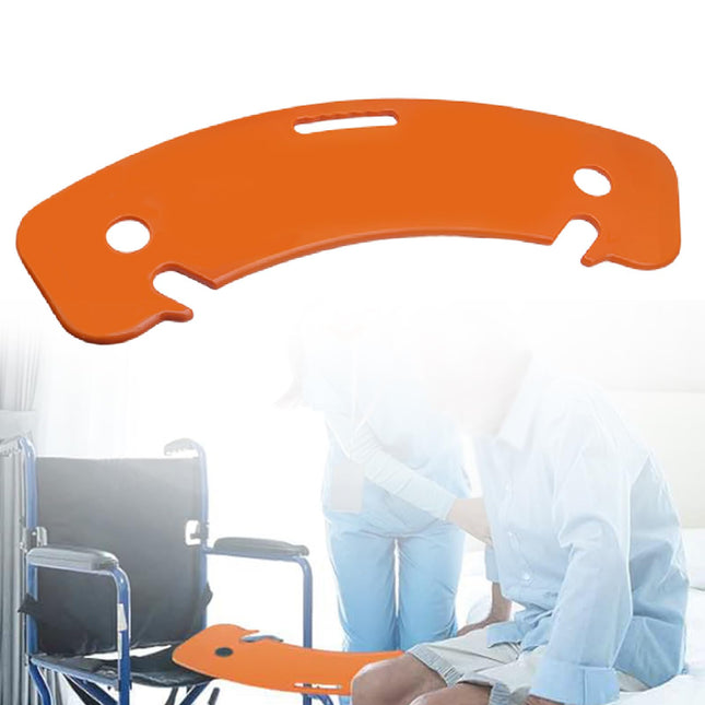 Slide board for wheelchair users, patient lift slide board, transfer board, transfer of patients or handicaps from the wheelchair to bed, to the toilet, to the bathtub (orange)