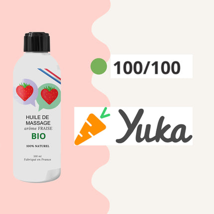 Massage oil for sex/oil sex oil Edible lubricant gel for sex Erotic Intimate The intimate area Couple Adults Relaxing aphrodisiac toy toy oral. ORGANIC 100% natural (Strawberry)