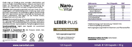 Liver Cure Milk Thistle Capsules High Dose - 80% Silymarin, Artichoke, Dandelion, Curcuma, Desmodium and Choline for the Liver Test Winner - 8-Fold Complex