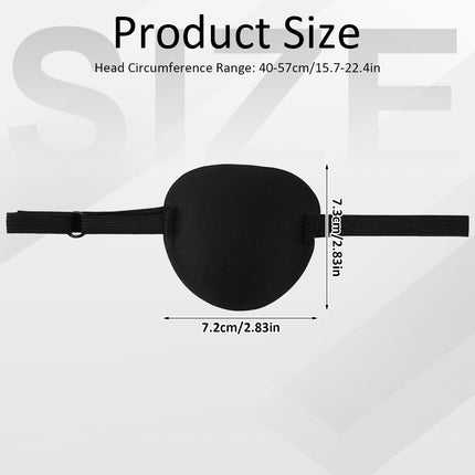4 Pack Eye Patches, Medical Eye Patches for Adults and Children, 3D Adjustable Eye Patch Pirate Eye Patches for Left or Right Eye Amblyopia Recovery Phase (Black)
