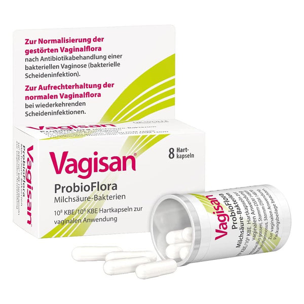 VAGISAN ProbioFlora Lactic Acid Bacteria Vaginal Capsules 8 pcs