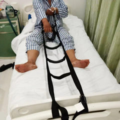 LIKEUDO Adjustable Bed Riser Assist for Elderly and Disabled Patients - Auxiliary Handle with Pull-Up Rope Lifter