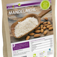 Vita2You Almond Flour 750g - defatted - 50% protein - low carbohydrates - high protein content - fine powder - for baking - premium quality