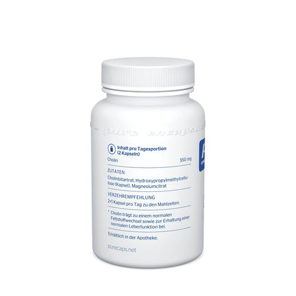 Pure Encapsulations Choline - For Liver Function &amp; Fat Metabolism - 60 Vegan Capsules