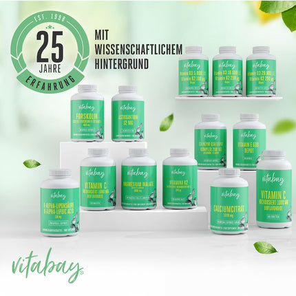 Vitabay Nattokinase Capsules High Dose 20,000 FU - Liposomal &amp; Vegan - 180 Nattokinase Capsules - Enzyme Natto Fermented Soybeans - Nattokinase High Dose Tablets Natokinase L