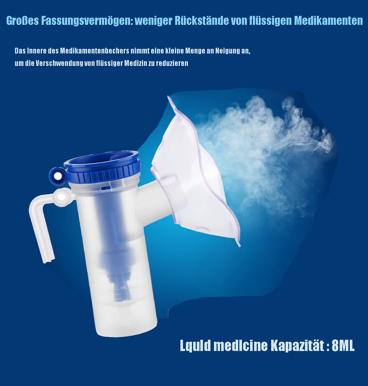 Zubehör für Inhaliergerät, Erwachsene Vernebler Luftschlauch Mundstück Filter, Geeignet für alle Arten von Vernebler Inhaliergerät.