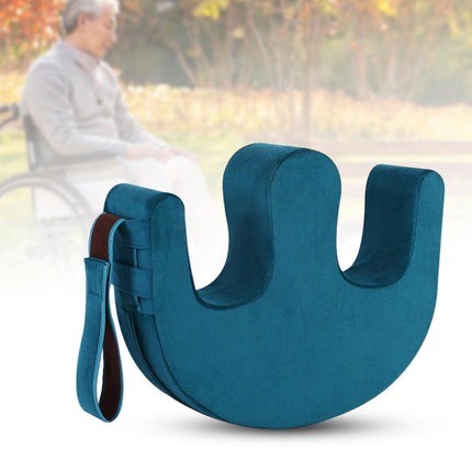Perfeclan Soft Bed Turning Aid U-Bed Turning Device for Side-lying Elderly Nursing Tool Bed Pad with Strap, Blue