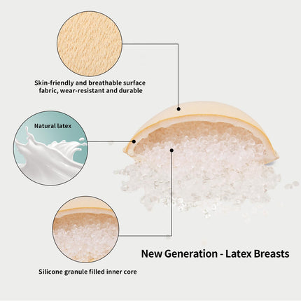 ONEFENG Mastectomy Prosthesis for Women, Spiral Latex Breast Prosthesis Breathable Breast Forms Breast Pads Bra Inserts Cup Lifter