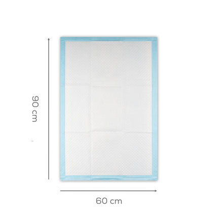 Sensalou Incontinence Bed Pad Disposable 60 x 90 cm Blue - 50 Pieces Disposable Bed Pads Waterproof