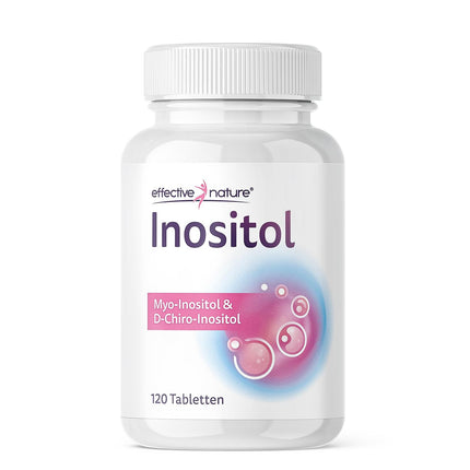 Effective Nature Inositol Tablets – Myo- &amp; D-Chiro-Inositol in the optimal ratio – with 400 µg folic acid per daily dose – Vegan &amp; without additives – 120 Tablets