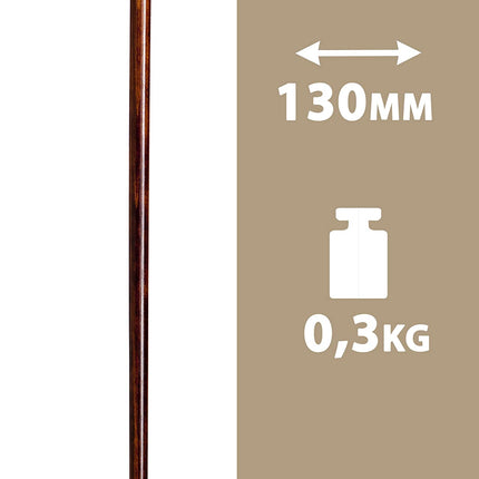 Wooden walking stick, dark brown, 90 cm (618)