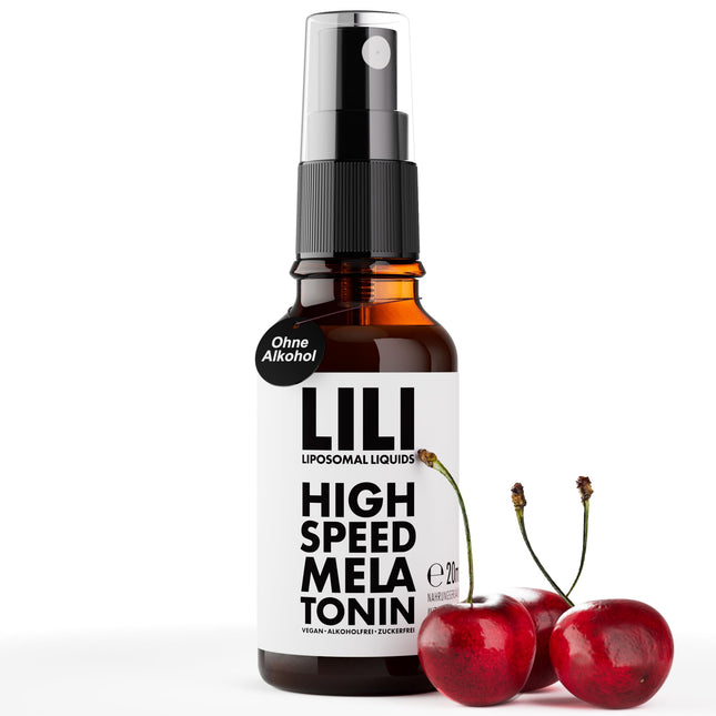 High Speed ​​Melatonin Spray – liposomal liquid as a melatonin spray with 0.5 mg melatonin per spray | 160 sprays | vegan, alcohol-free &amp; sugar-free