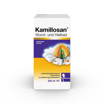 Kamillosan Wound and Healing Bath: Chamomile bath additive for sitz baths, against itching, hemorrhoid complaints, skin inflammations, 250 ml
