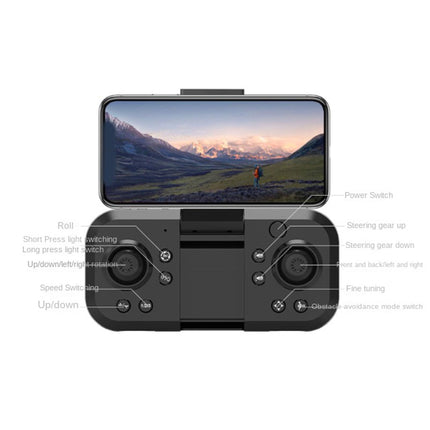 Foldable RC Drone with LED Light, HD Dual Camera, 50x Zoom, Intelligent Obstacle Avoidance for Adults, Beginners, Foldable RC Quadcopter Drone