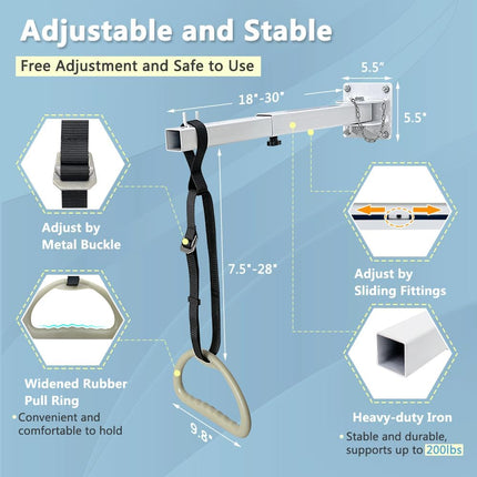 NEPPT Bed Trapeze for Elderly, Pull-Up Aid, Handicap Bed Rail, Medical Trapeze Bars for Getting Out of Bed, Hospital, Overhead Trapeze Stand, Bar for Bed, Mobility,