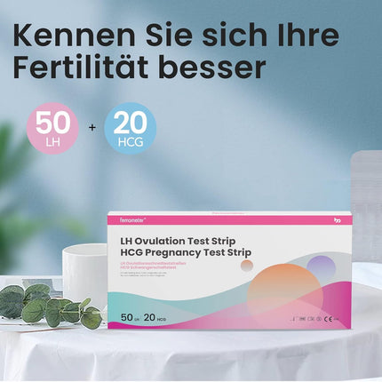 Femometer 50 ovulation test + 20 pregnancy test 25 miu/ml optimal sensitivity
