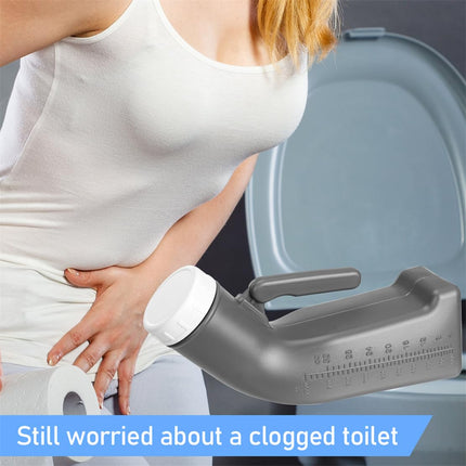 Urinal bottle for men emergency urine bottle 1.2L portable urinal reusable mobile toilet plastic urine bottles with lid for travel camping on the go