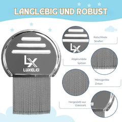 LUXELEI Lice Comb Professional For Lice and Nits Recommended by Pediatricians - Lice Remedy for Children - Nits Comb - Comb for Removing Nits and Lice - Comb for Lice