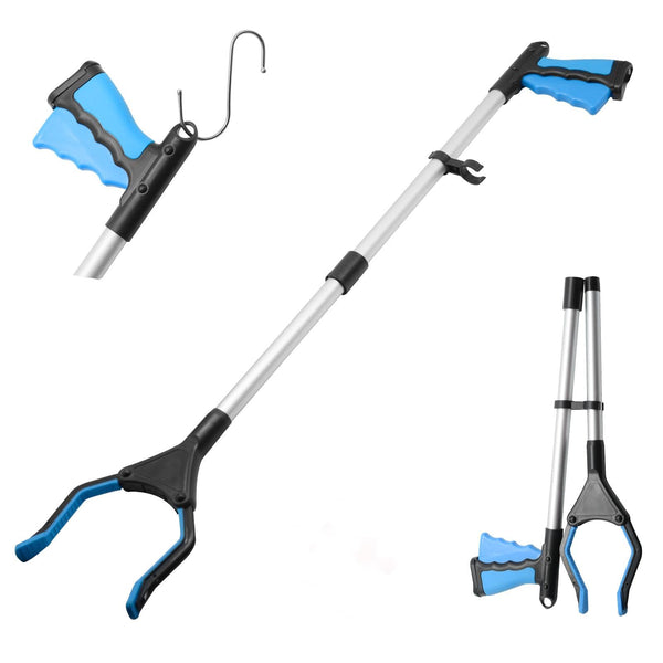 82 cm reacher, gripping tool with magnetic attachment for the elderly, foldable, for holding objects indoors and outdoors