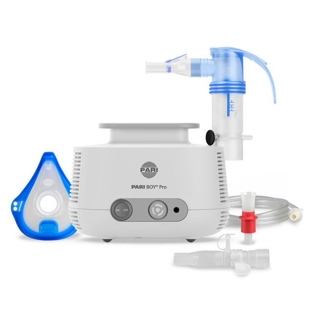 PARI BOY Pro inhalation device for adults and children – Inhaler nebulizer with PIF control for the treatment of severe respiratory diseases – Short inhalation time with high lung deposition