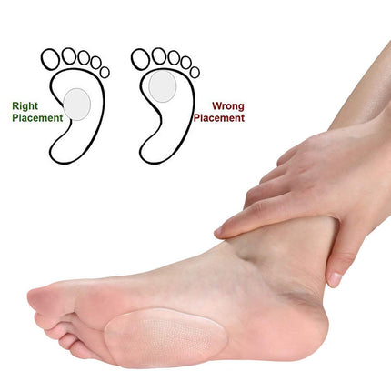 URAQT Foot Cushion Pads, 3 Pairs Silicone Pads Forefoot Gel Cushion Forefoot Shoe Insoles Anti-slip for Gel Cushion Forefoot Heel Protection High Heels Shoe Pads, Insoles Forefoot, Ball Cushion