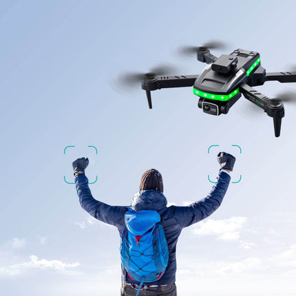 FPV Drones, 1080P WiFi Drone with 4K HD Dual Camera, Gesture Control RC Quadcopter for Beginners, Foldable Drone with Built-in Battery and Carrying Case, Automatic Hovering