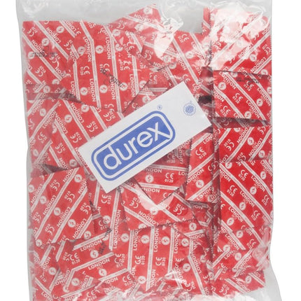 London Red Condoms – Red condoms with strawberry flavor &amp; lubricated with silicone gel – 100-pack (1 x 100 pieces)