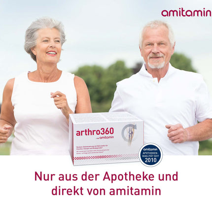 amitamin arthro360, 120 high-dose capsules, pharmacy quality, 15 nutrients for joints and bones with glucosamine, chondroitin, MSM, individually hygienically packaged