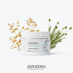 ZinZino Zinobiotic+ Fiber Powder - Multi Fiber Complex - Psyllium Husks &amp; Guar Gum - Intestinal Health - Get Rid of Bloated Stomach - Strengthen Immune System for Adults - Intestinal Treatment for Bloated Stomach