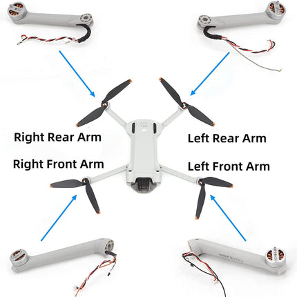 ONTOMYO Original Mini 3 Pro Arm Spare Parts for DJI Mini 3 Pro Drone (Right Rear Arm)