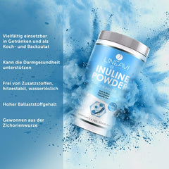 LINEAVI Inulin Powder, 500g Inulin Powder, low-calorie fiber from chicory root (chicory), intestinal flora, suitable for drinks and for cooking and baking, made in Germany