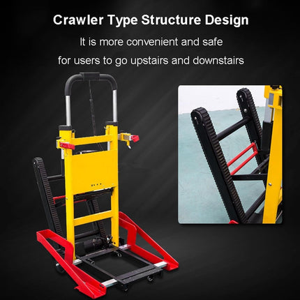 Crawler Stair Climbing Wheelchair Electric Stair Climber with Chains, Load Capacity 200 kg, Foldable Stair Climber, Wheelchair Docking Vehicle, for Patient/Load Transfer