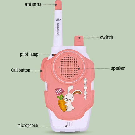 XUBX Walkie Talkies for Children, 300m Range, Set of 2, Children's Walkie Talkie, Toy for Indoor Outdoor Activity Stem, Radio Children for 3-12 Years Gift, Clear Voice for Adventure, Hiking