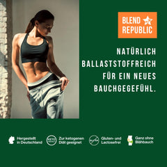 BLEND REPUBLIC® Darmwohl Fiber Powder for Essential Bacteria Strains - Probiotics Prebiotic Powder - Intestinal Flora Building Vegan, 300g