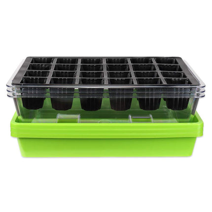 Schramm® Indoor Greenhouse Propagator 1, 2 or 3 pieces 38 x24 x18 cm Mini Greenhouse Propagation Set Propagation Set Greenhouse Propagation Tray with Lid and Ventilation, Size: 1 piece