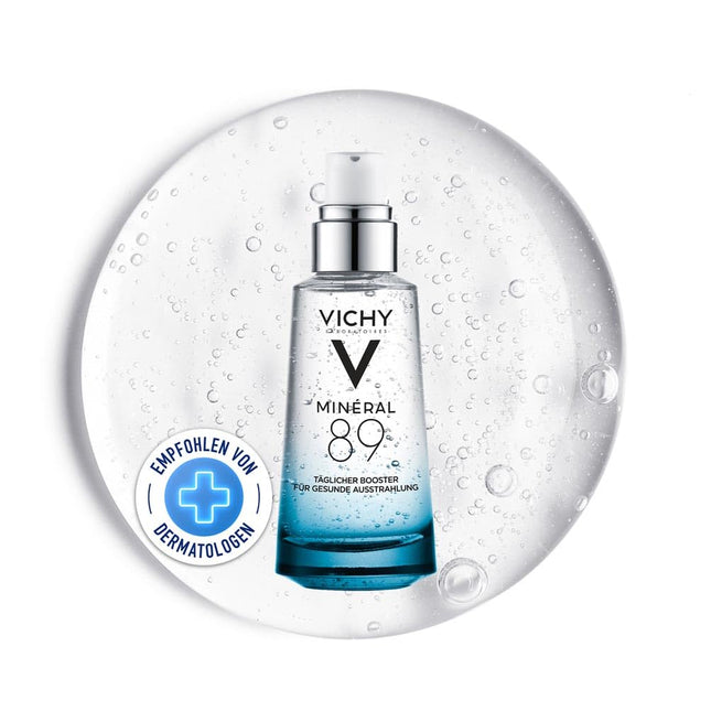 VICHY Hyaluron-Boost Moisturizing Serum, Plumping, Anti-Wrinkle, With Hyaluronic Acid and Essential Minerals, Minéral 89, 50 ml