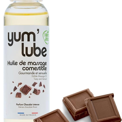 Yum'Lube | Sex &amp; erotic massage oil for massage &amp; intimate | Body oil with chocolate | Massage oil intimate suitable as sex oil | Massage oil for intimate areas &amp; massage oil sex intimate area