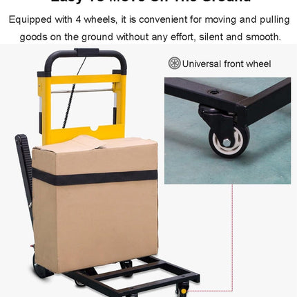 Crawler Stair Climbing Wheelchair Electric Stair Climber with Chains, Load Capacity 200 kg, Foldable Stair Climber, Wheelchair Docking Vehicle, for Patient/Load Transfer