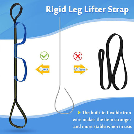 YANAZY Long Leg Lift Strap Rigid Foot Lift, Leg Lift Mobility Aid for Bed, Leg Lift After Hip Replacement Disabled Traction Straps Recovery for Wheelchair, Bed, Car, Couch, 40 Inch