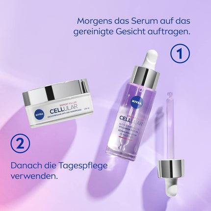 NIVEA Cellular Expert Filler Hyaluron Replumping Serum, light and fast-absorbing hyaluronic serum with Hydra Elixir, anti-aging facial care for smoothed wrinkles (30 ml)